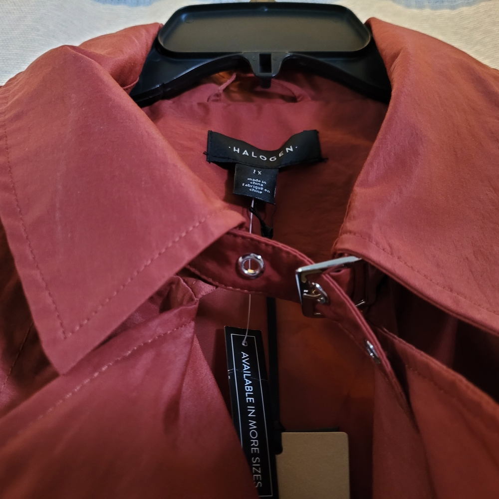Halogen Terracotta Trench Coat